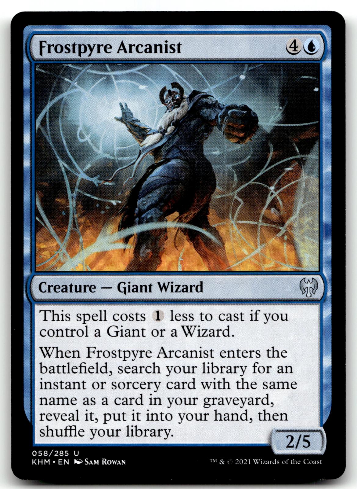 Frostpyre Arcanist 58 Uncommon Kaldheim Magic: The Gathering Near Mint