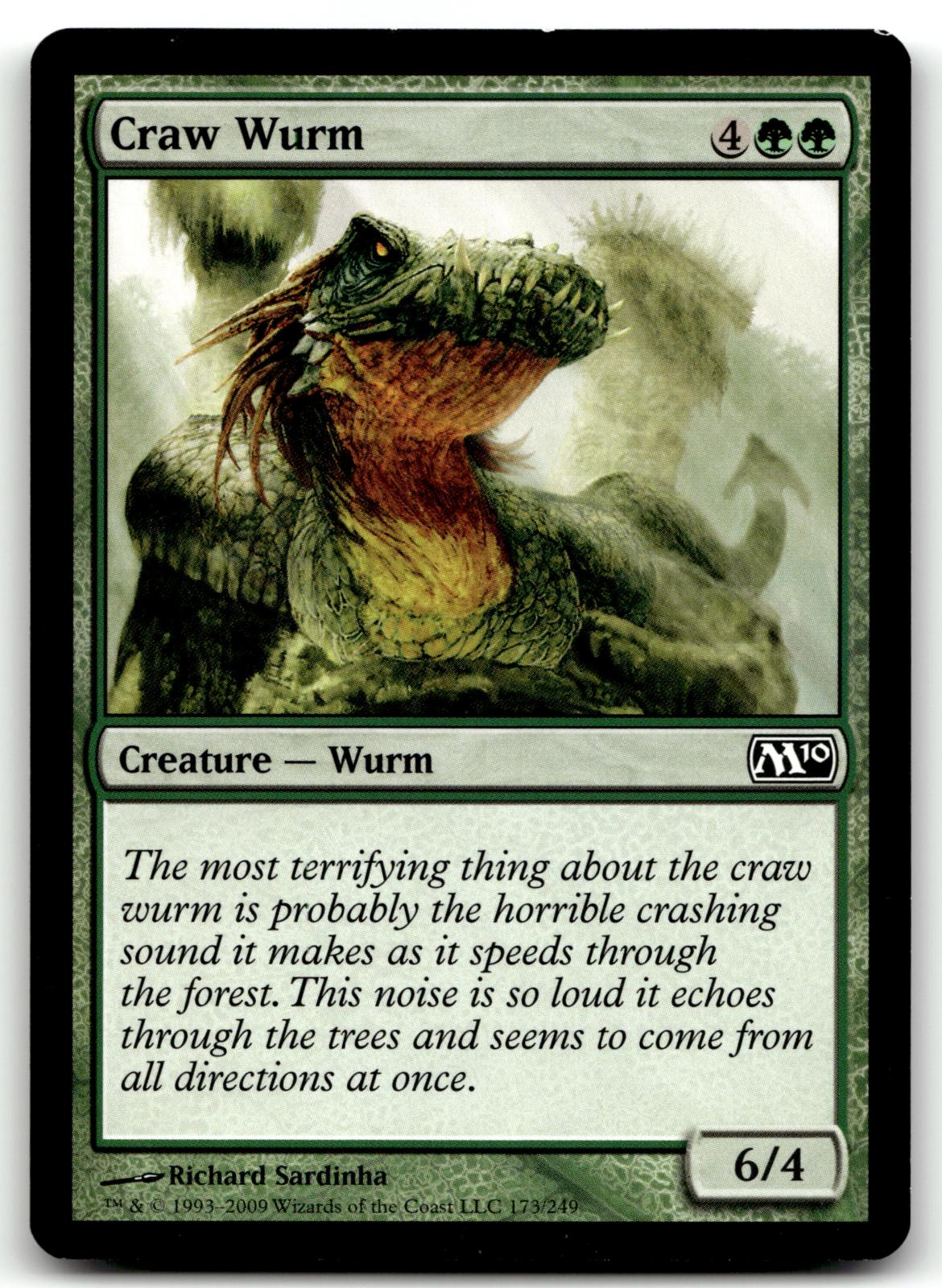 Craw Wurm 173 Common Magic 2010 (M10) Magic: The Gathering Near Mint