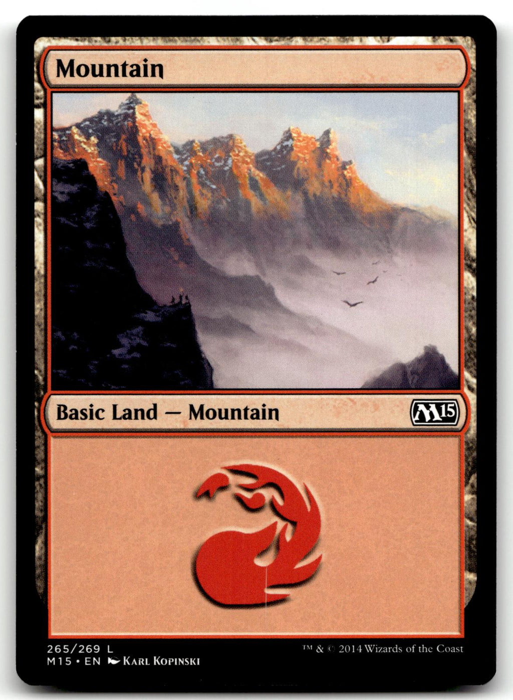 Mountain (265) 265 Land Magic 2015 (M15) Magic: The Gathering Near Mint