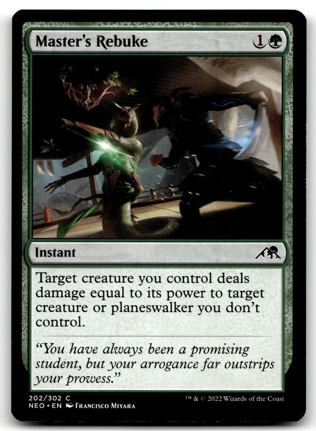 Master's Rebuke 202 Common Kamigawa: Neon Dynasty Magic: The Gathering Near Mint