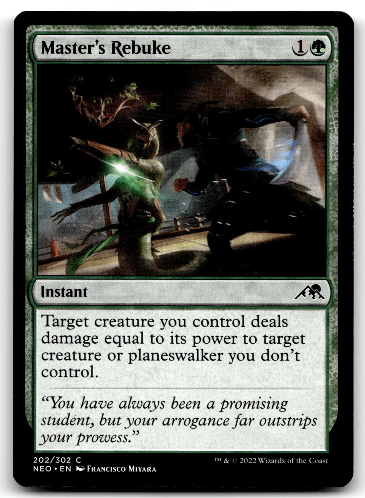 Master's Rebuke 202 Common Kamigawa: Neon Dynasty Magic: The Gathering Near Mint