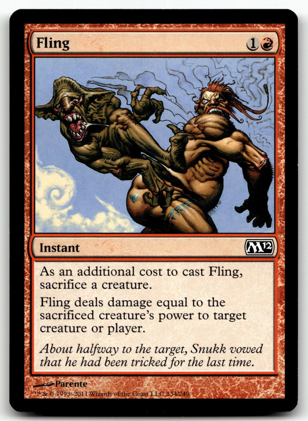 Fling 134 Common Magic 2012 (M12) Magic: The Gathering Near Mint