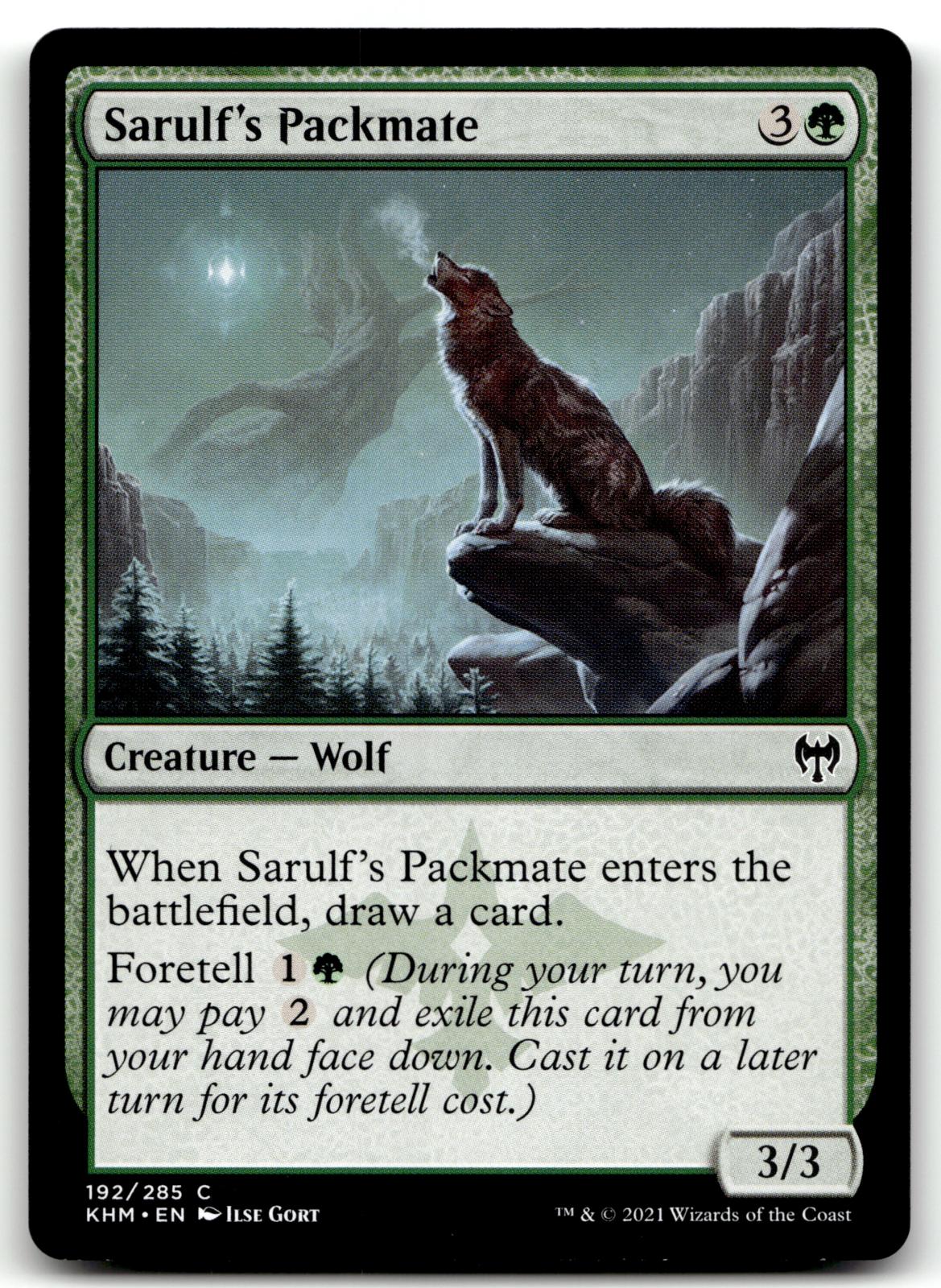 Sarulf's Packmate 192 Common Kaldheim Magic: The Gathering Near Mint