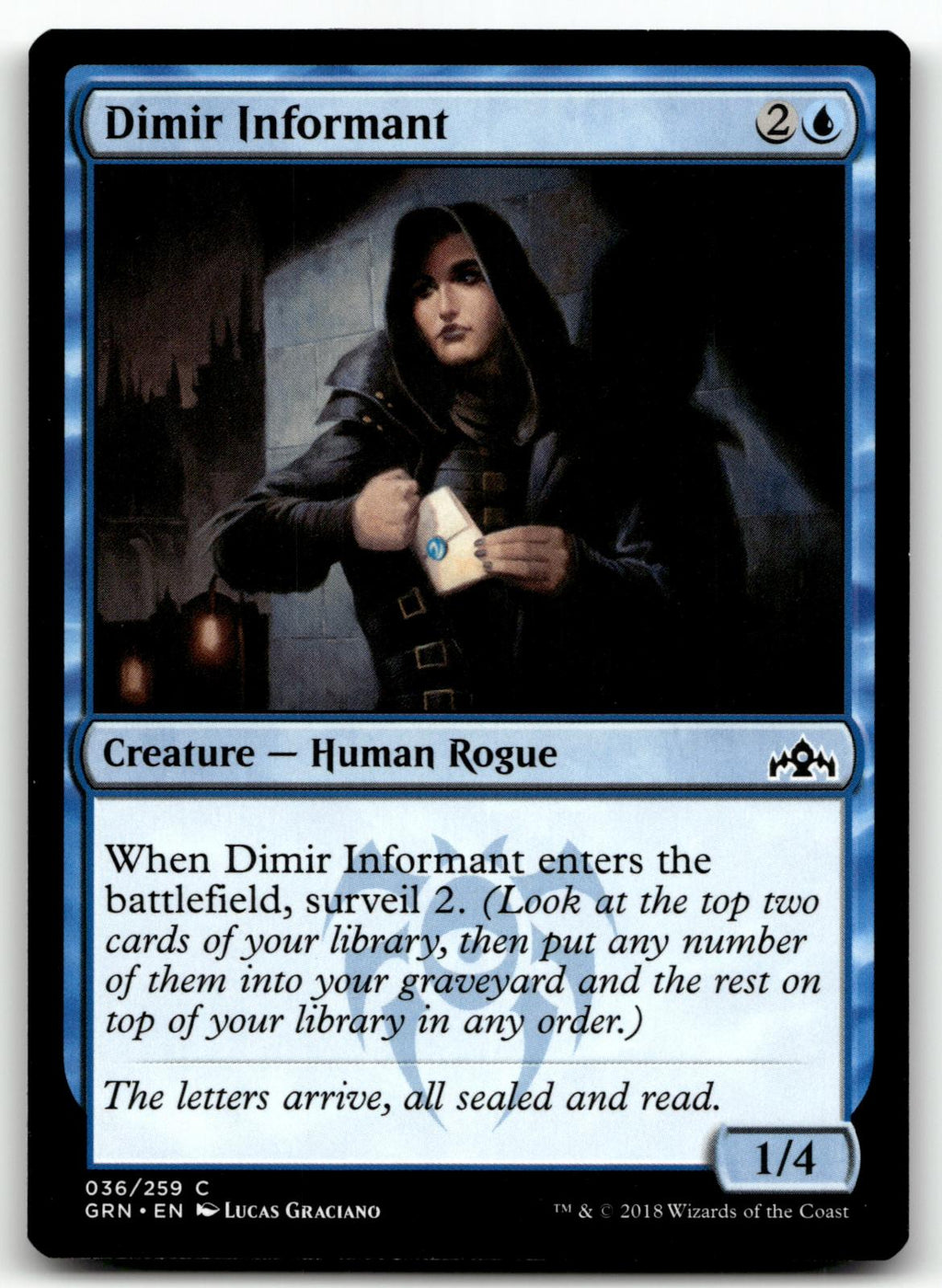 Dimir Informant 36 Common Guilds of Ravnica Magic: The Gathering Near Mint