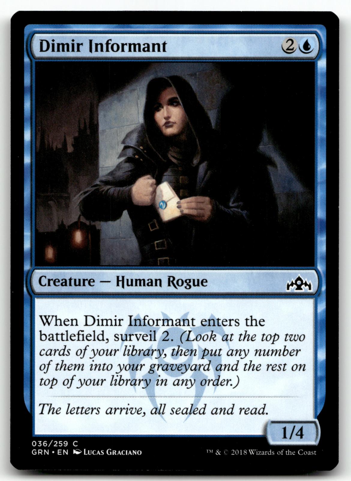 Dimir Informant 36 Common Guilds of Ravnica Magic: The Gathering Near Mint