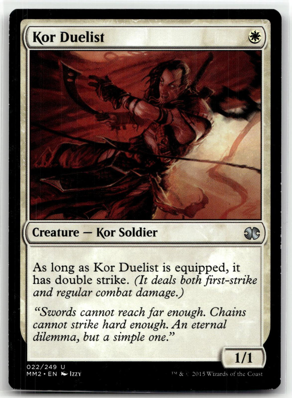 Kor Duelist 22 Uncommon Modern Masters 2015 Magic: The Gathering Near Mint