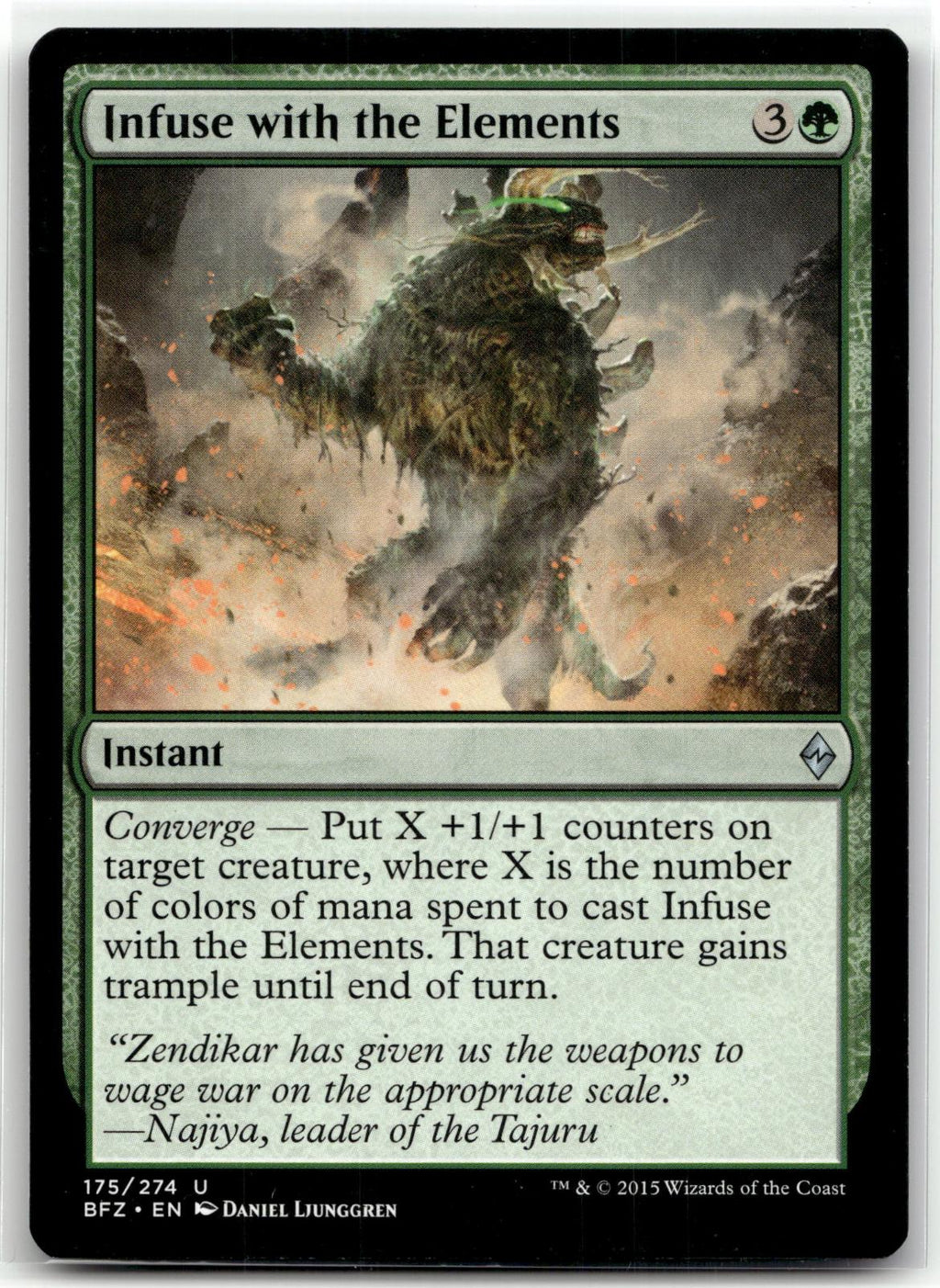 Infuse with the Elements 175 Battle for Zendikar Magic: The Gathering NM