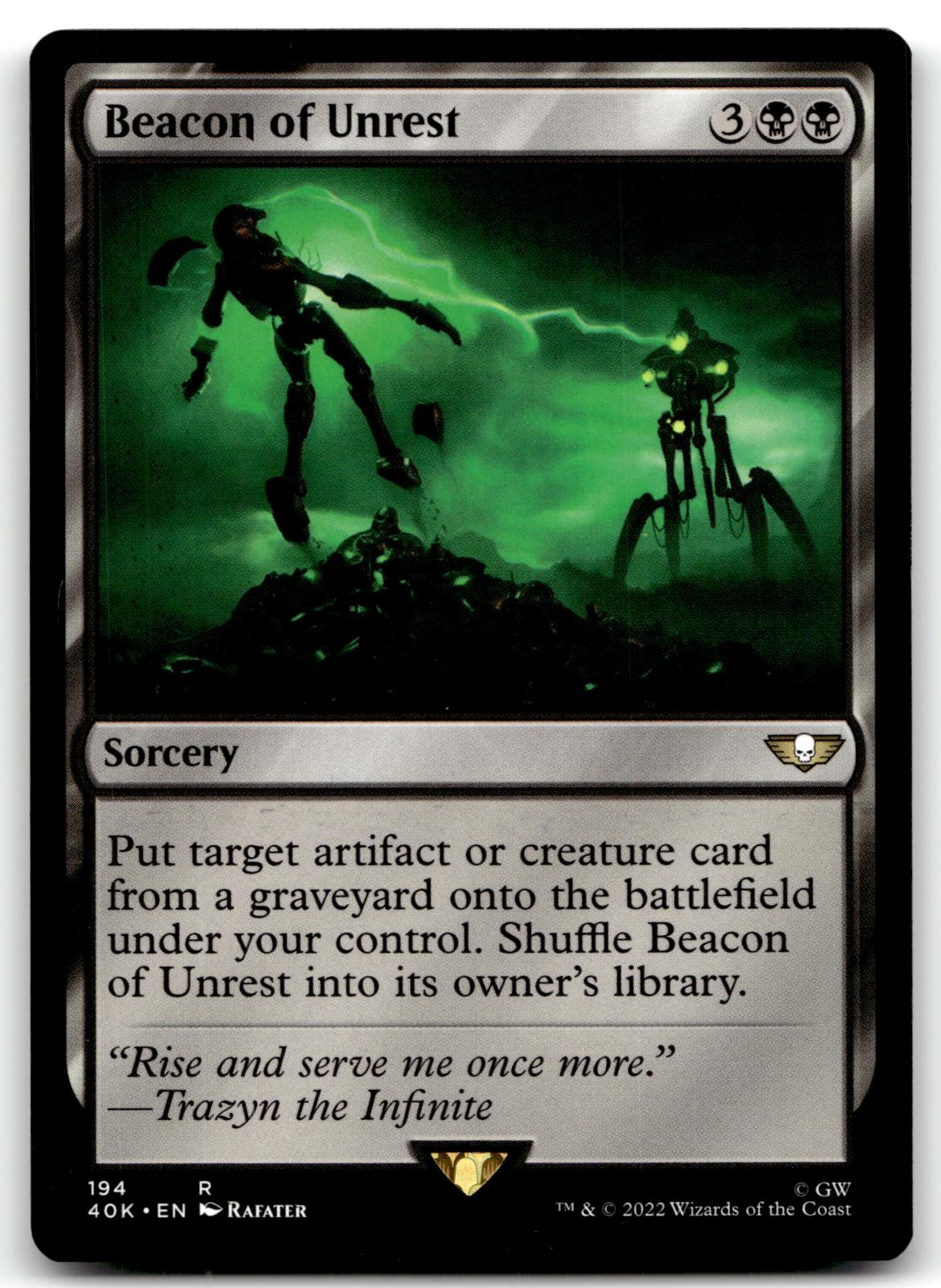 Beacon of Unrest 194 Universes Beyond: Warhammer 40,000 Magic: The Gathering NM