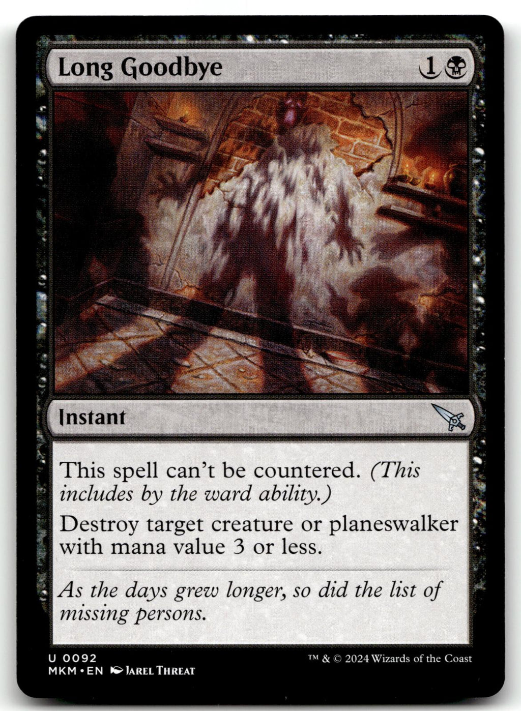 Long Goodbye 92 Uncommon Murders at Karlov Manor Magic: The Gathering Near Mint