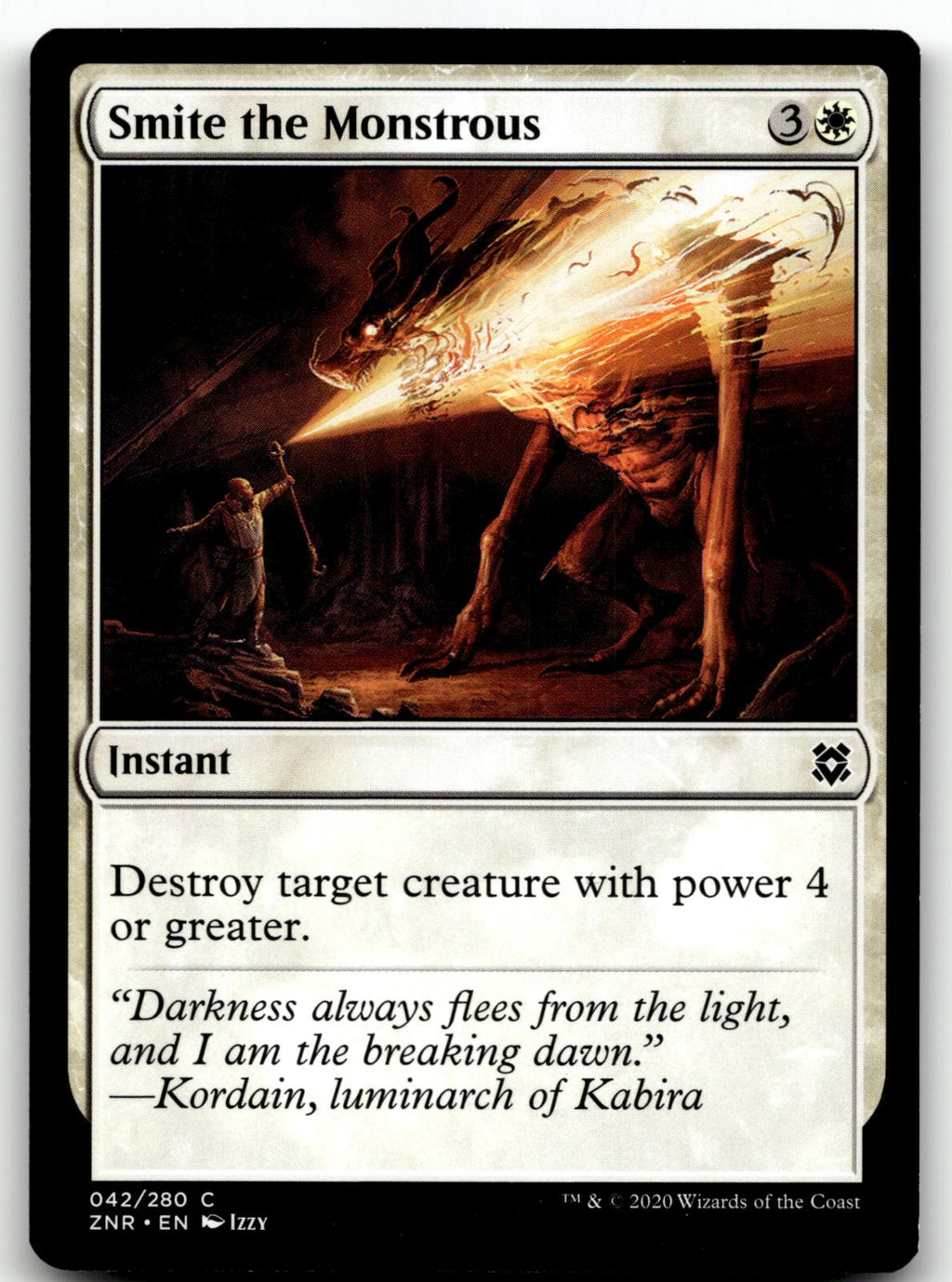 Smite the Monstrous 42 Common Zendikar Rising Magic: The Gathering Near Mint