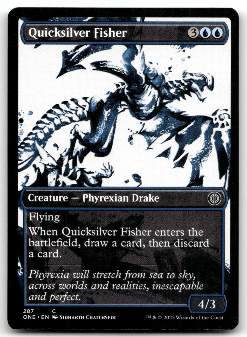 Quicksilver Fisher (Showcase) 287 Phyrexia: All Will Be One Magic: The Gathering