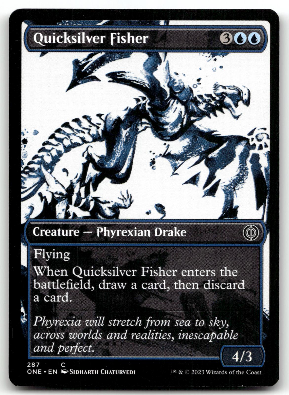 Quicksilver Fisher (Showcase) 287 Phyrexia: All Will Be One Magic: The Gathering