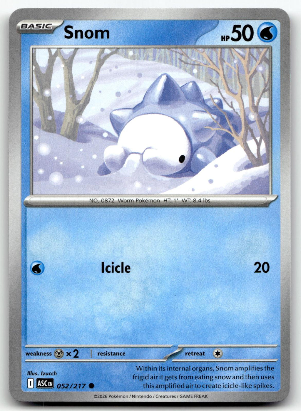Snom 052/217 Common Ascended Heroes Pokemon Near Mint