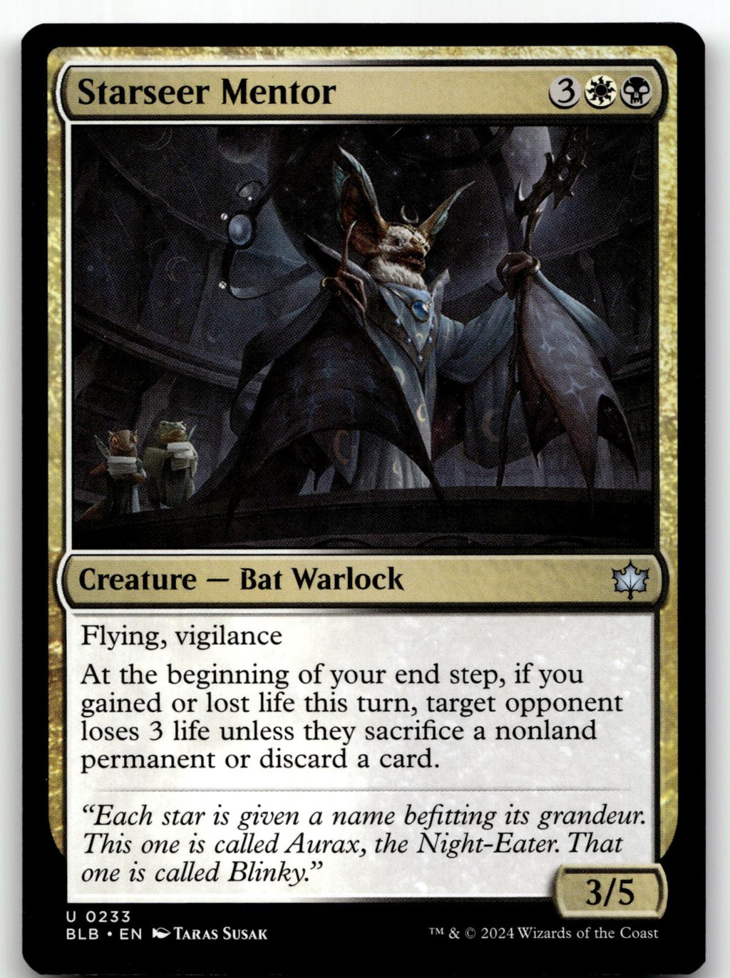 Starseer Mentor 233 Uncommon Bloomburrow Magic: The Gathering Near Mint