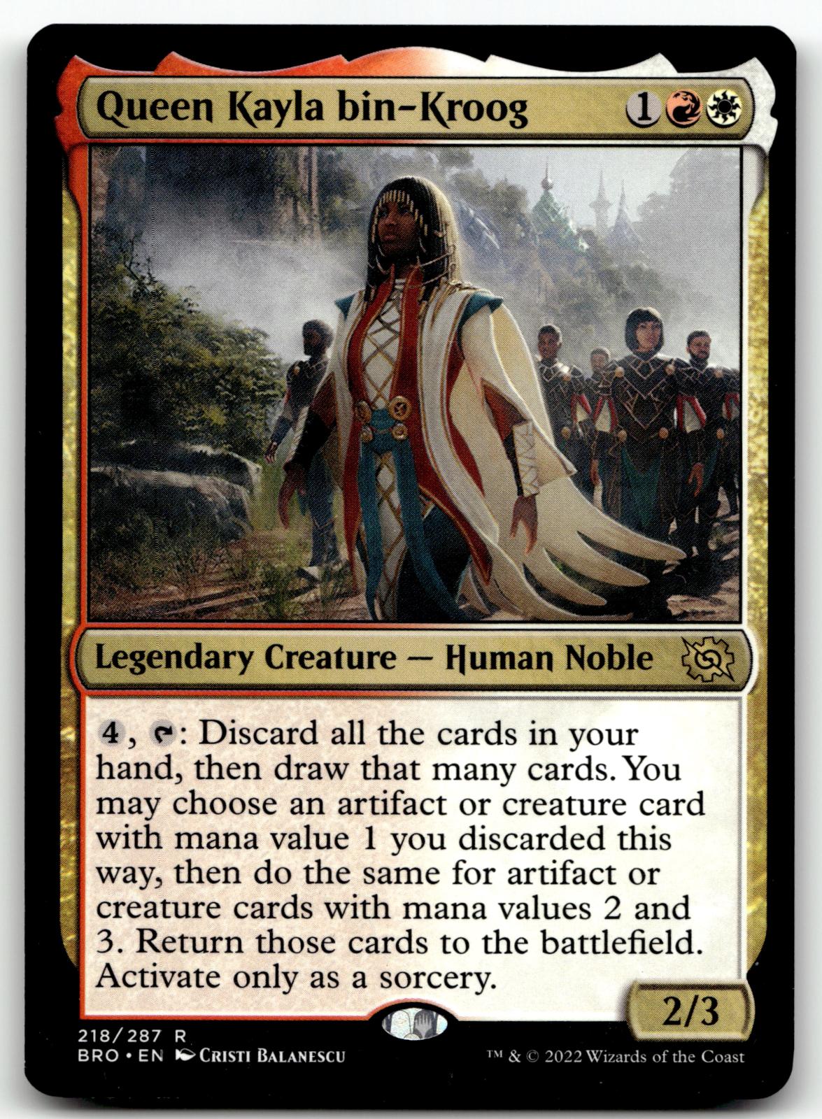 Queen Kayla bin-Kroog 218 Rare The Brothers' War Magic: The Gathering Near Mint