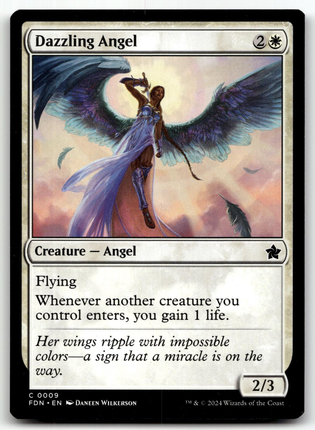 Dazzling Angel 9 Common Foundations Magic: The Gathering Near Mint