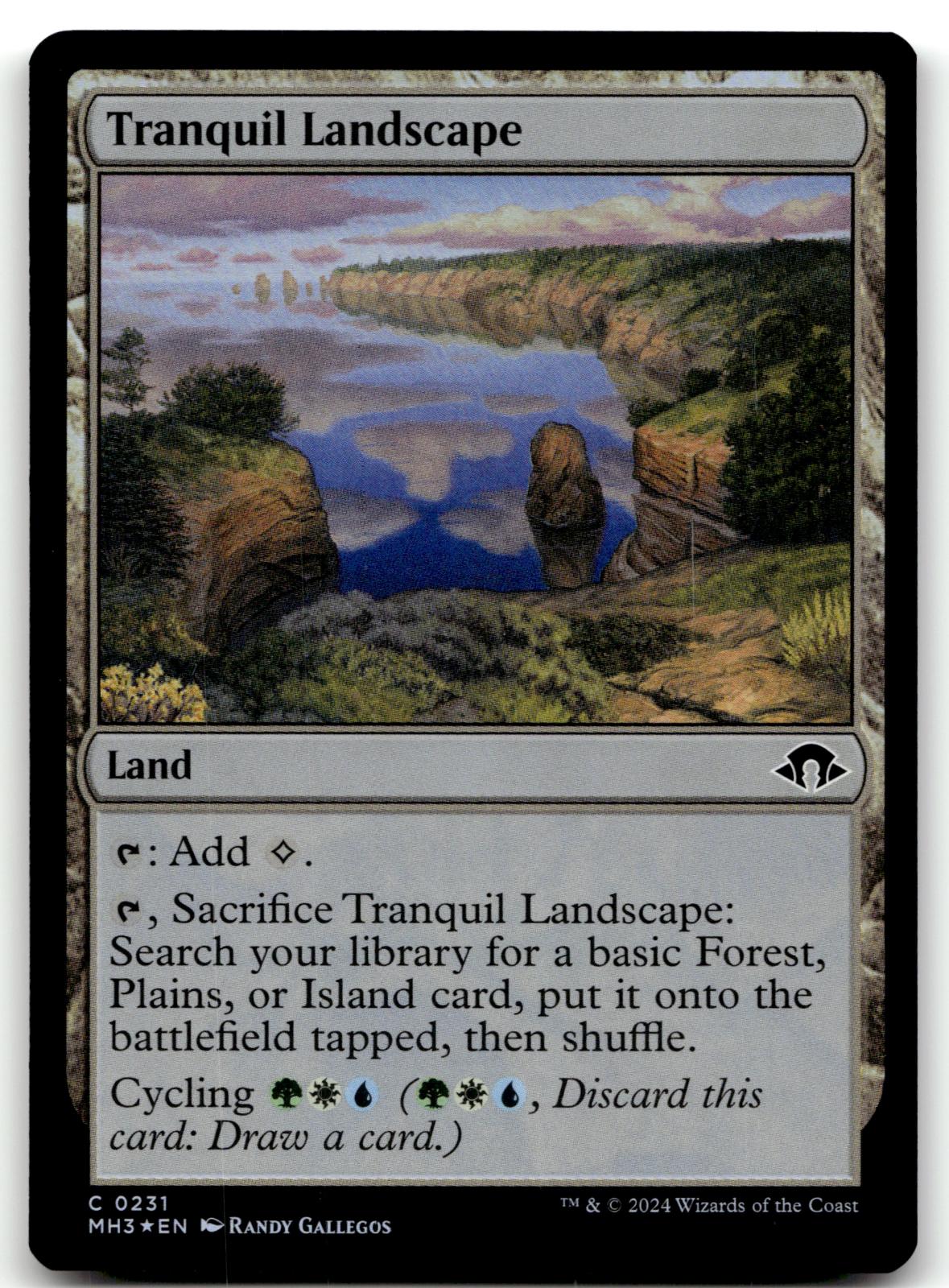 Tranquil Landscape 231 Common Modern Horizons 3 Magic: The Gathering Foil NM