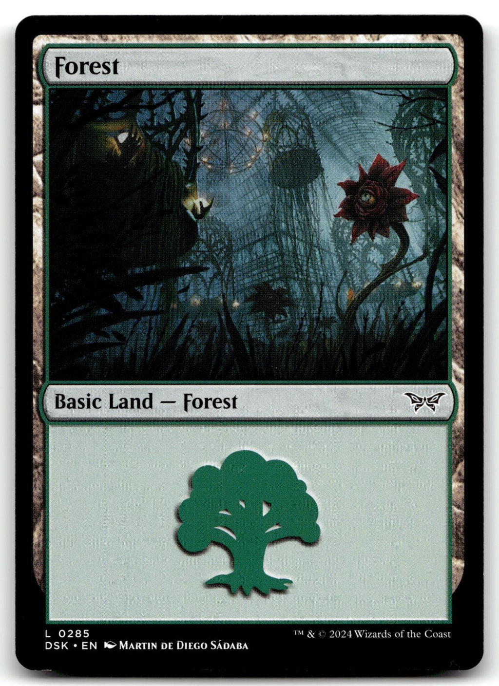 Forest (0285) 285 Land Duskmourn: House of Horror Magic: The Gathering Near Mint