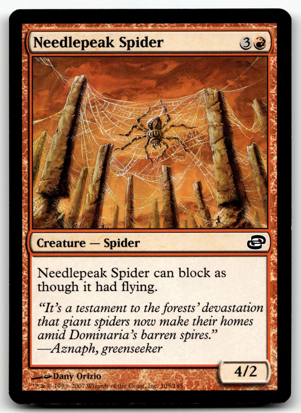 Needlepeak Spider 105 Common Planar Chaos Magic: The Gathering Near Mint