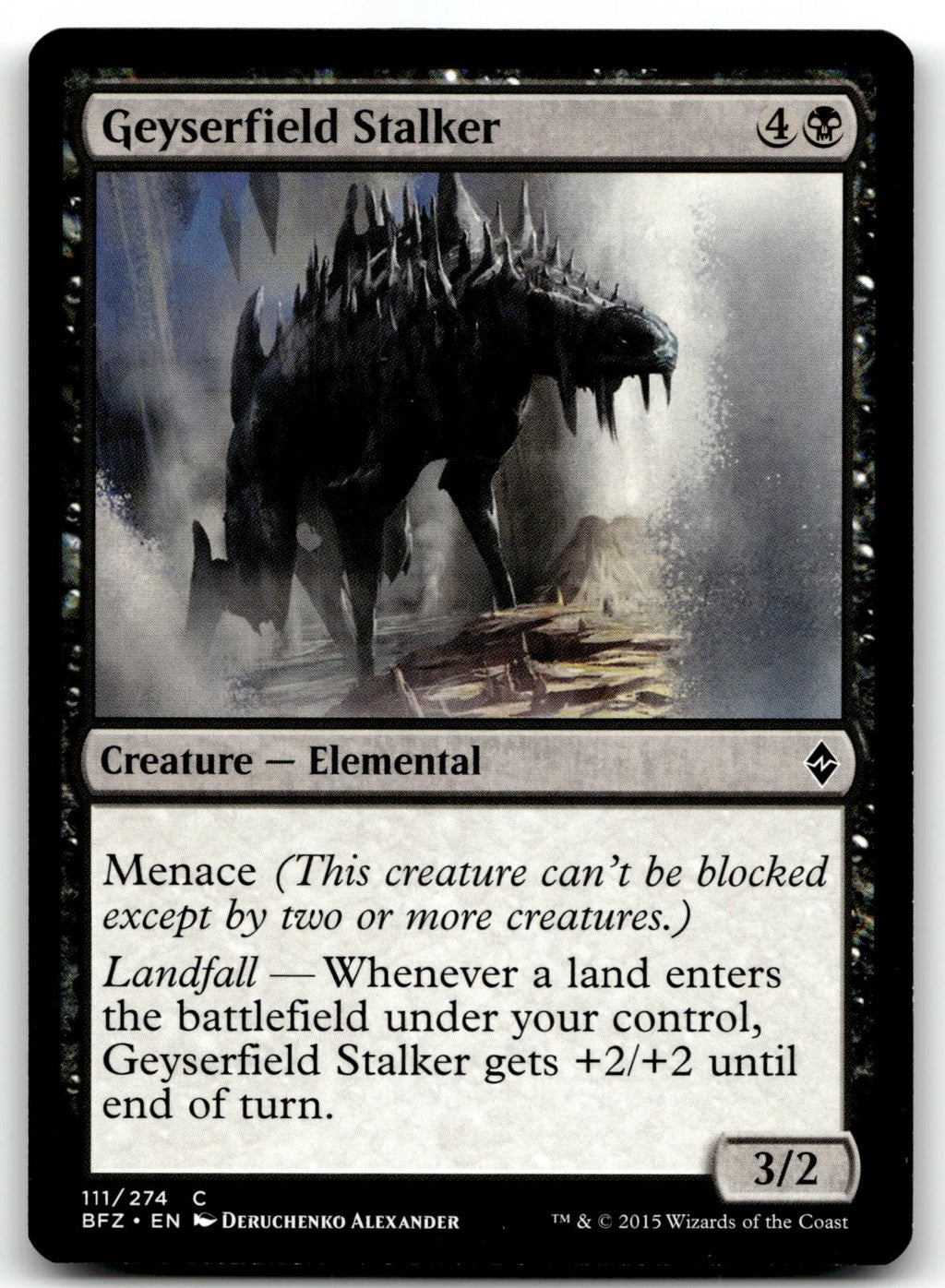 Geyserfield Stalker 111 Common Battle for Zendikar Magic: The Gathering NM