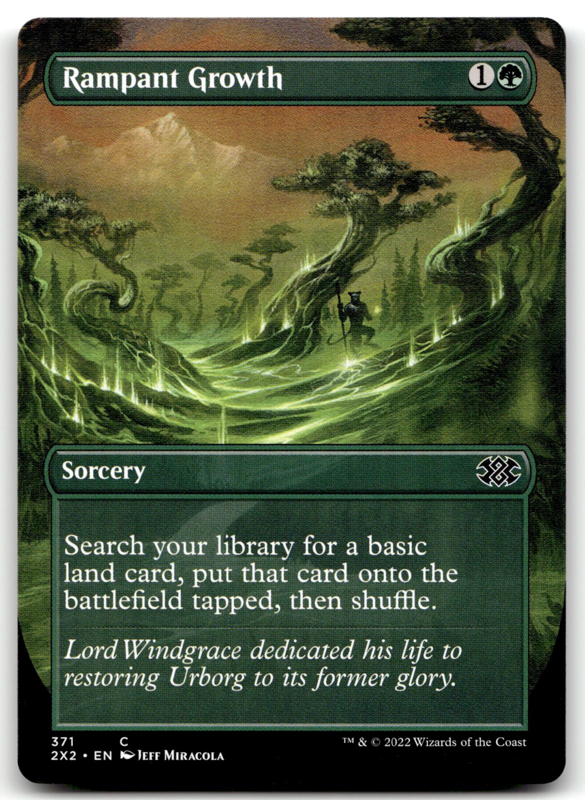 Rampant Growth (Borderless) 371 Double Masters 2022 Magic: The Gathering NM