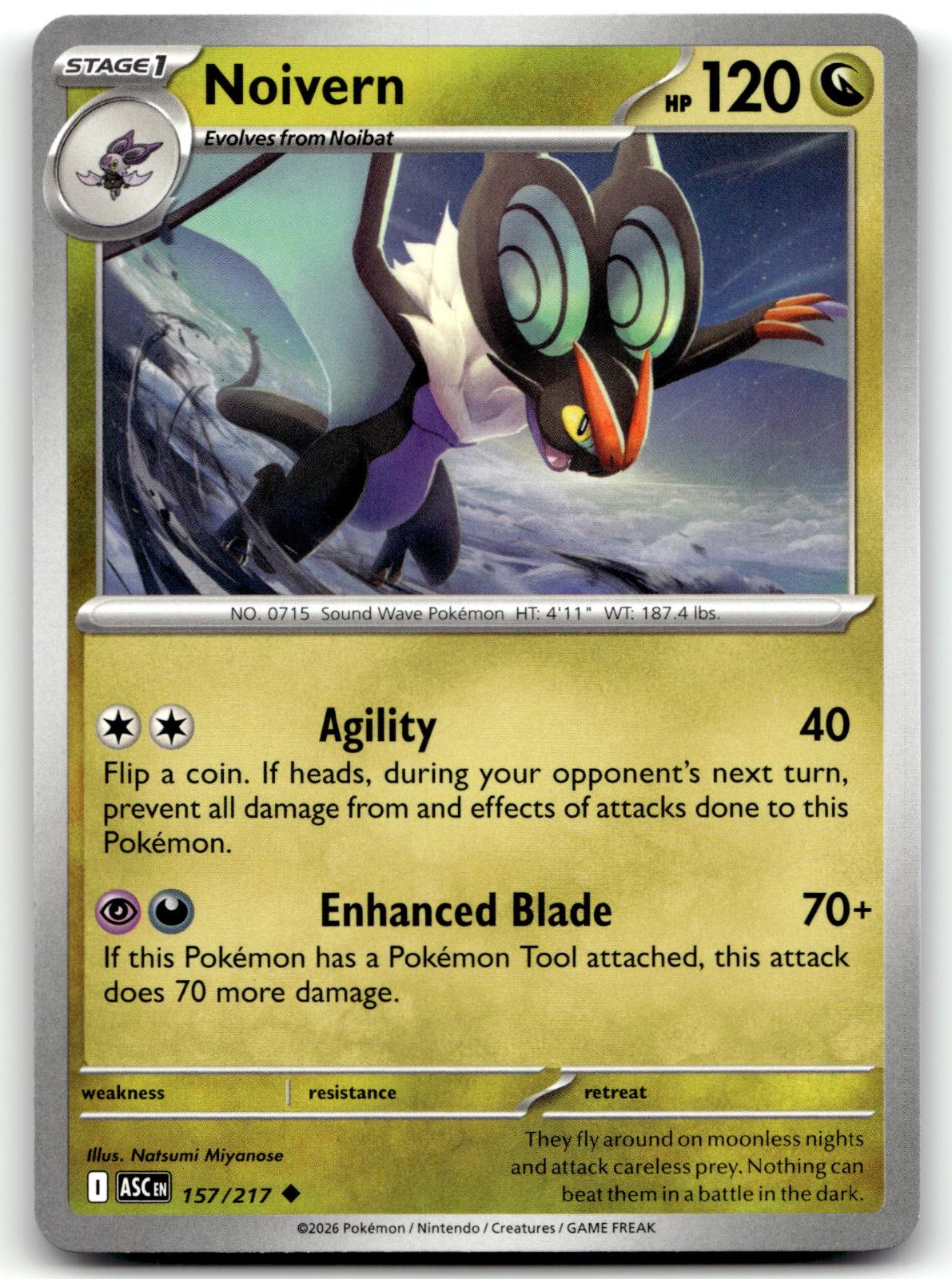 Noivern 157/217 Uncommon Ascended Heroes Pokemon Near Mint
