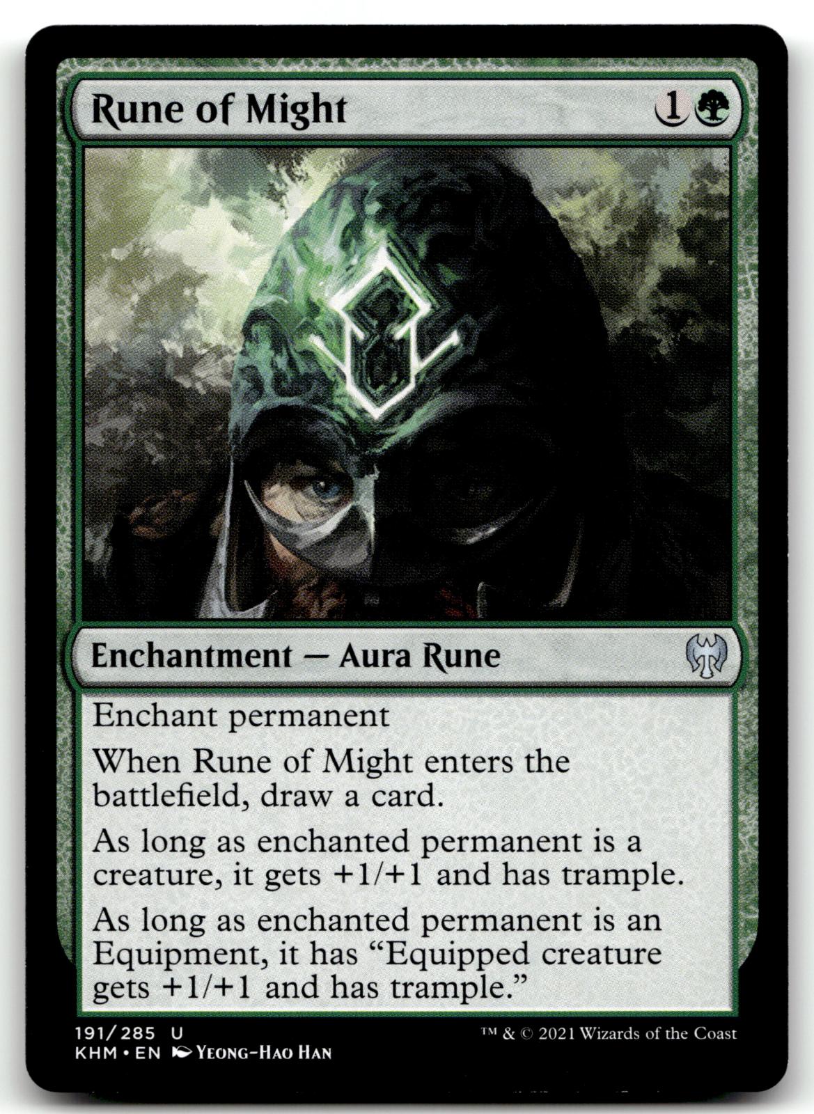 Rune of Might 191 Uncommon Kaldheim Magic: The Gathering Near Mint