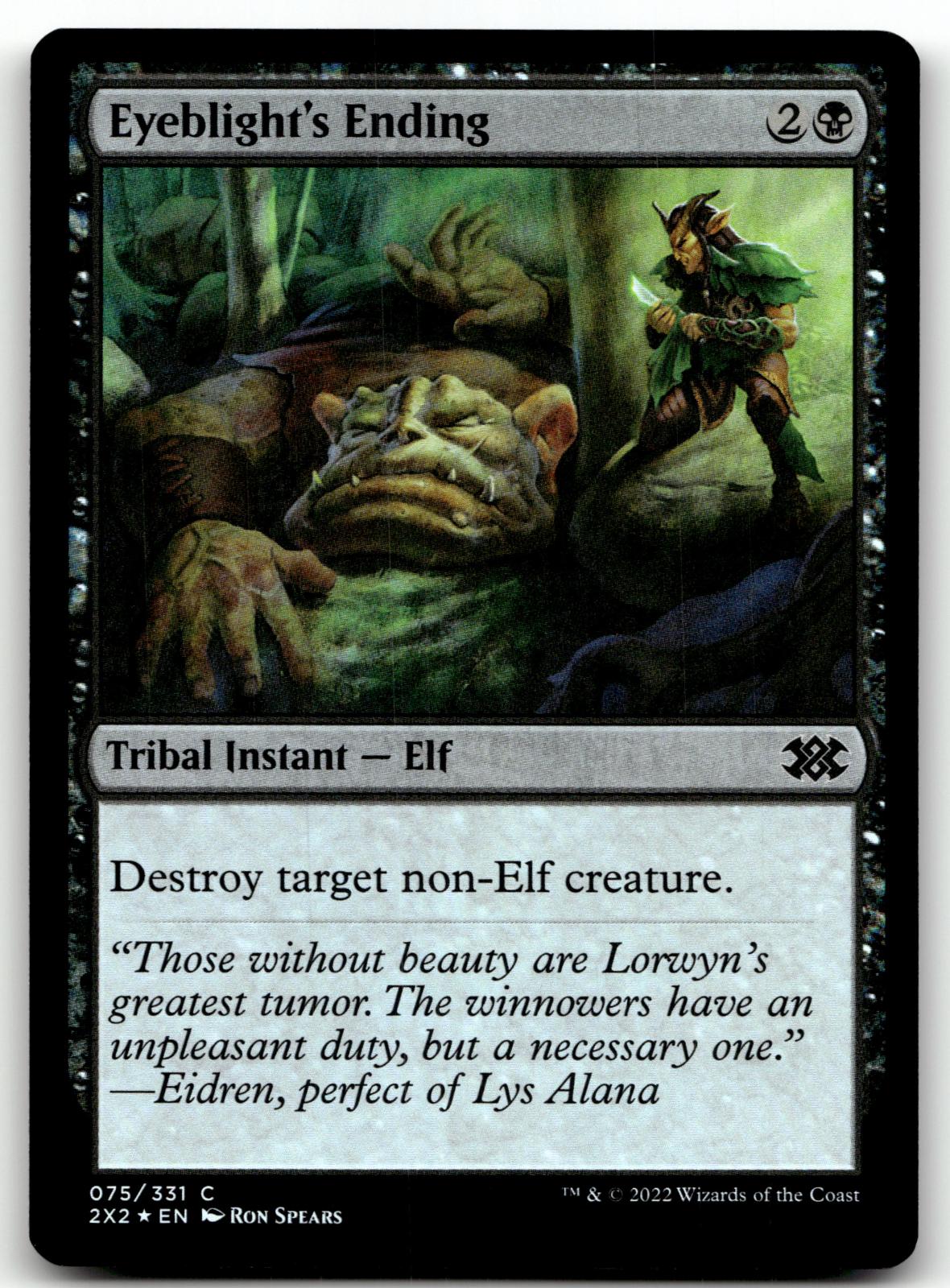 Eyeblight's Ending 75 Common Double Masters 2022 Magic: The Gathering Foil NM