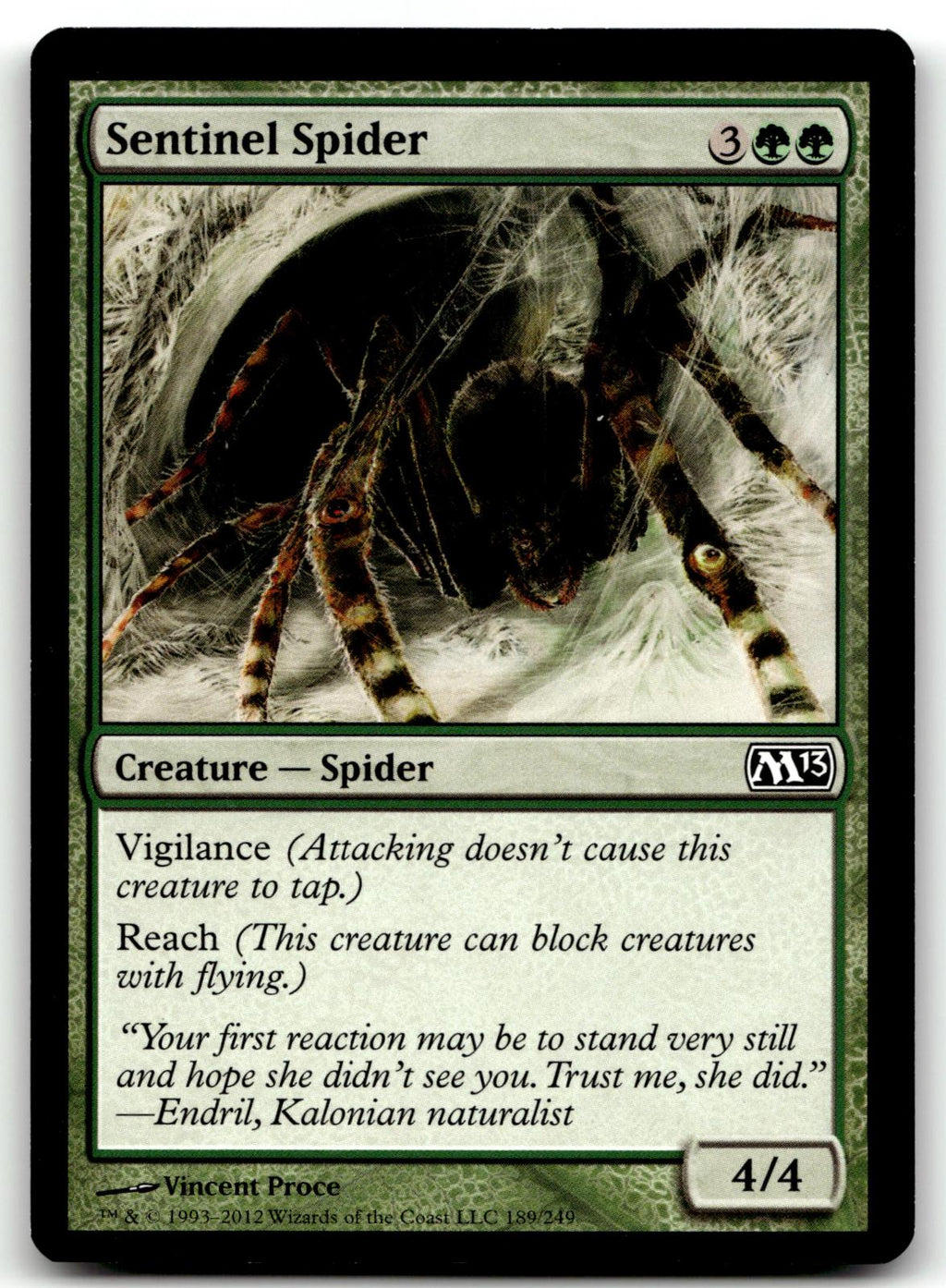 Sentinel Spider 189 Common Magic 2013 (M13) Magic: The Gathering Near Mint