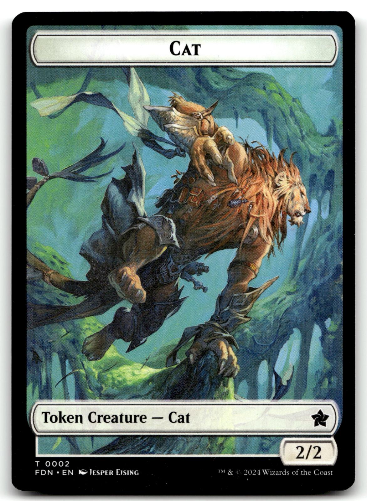 Cat (0001) // Cat (0002) Doubled-Sided Token 1 // 2 Foundations Magic: