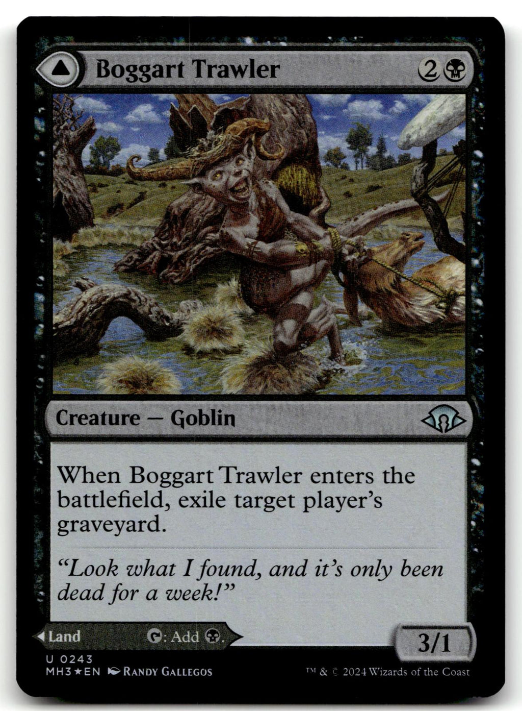 Boggart Trawler 243 Uncommon Modern Horizons 3 Magic: The Gathering Foil NM