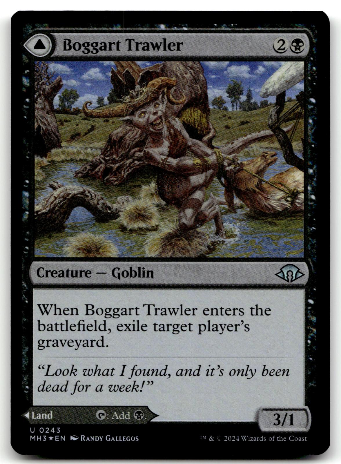 Boggart Trawler 243 Uncommon Modern Horizons 3 Magic: The Gathering Foil NM