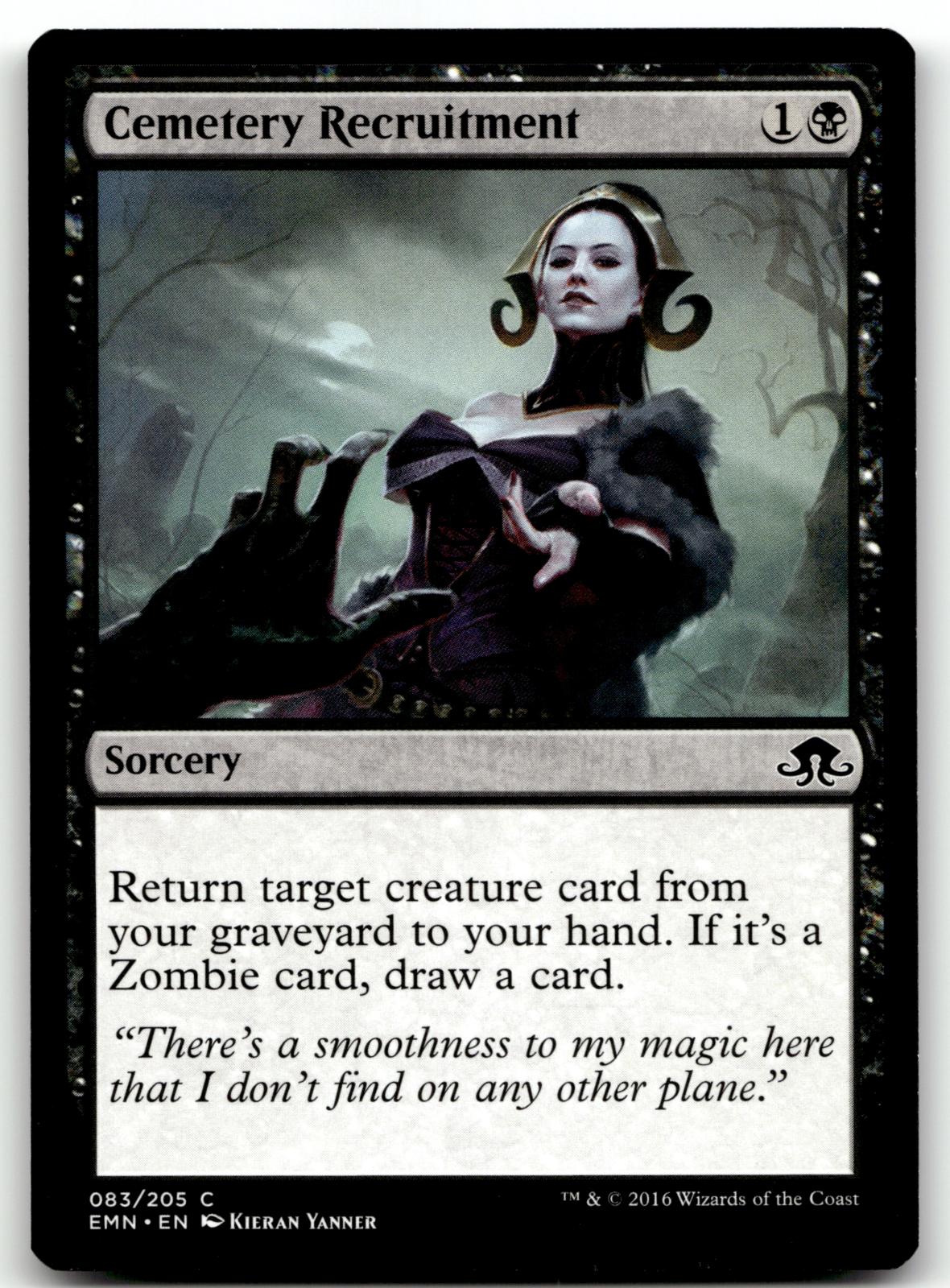 Cemetery Recruitment 83 Common Eldritch Moon Magic: The Gathering Near Mint