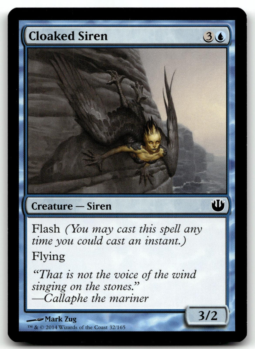 Cloaked Siren 32 Common Journey Into Nyx Magic: The Gathering Near Mint