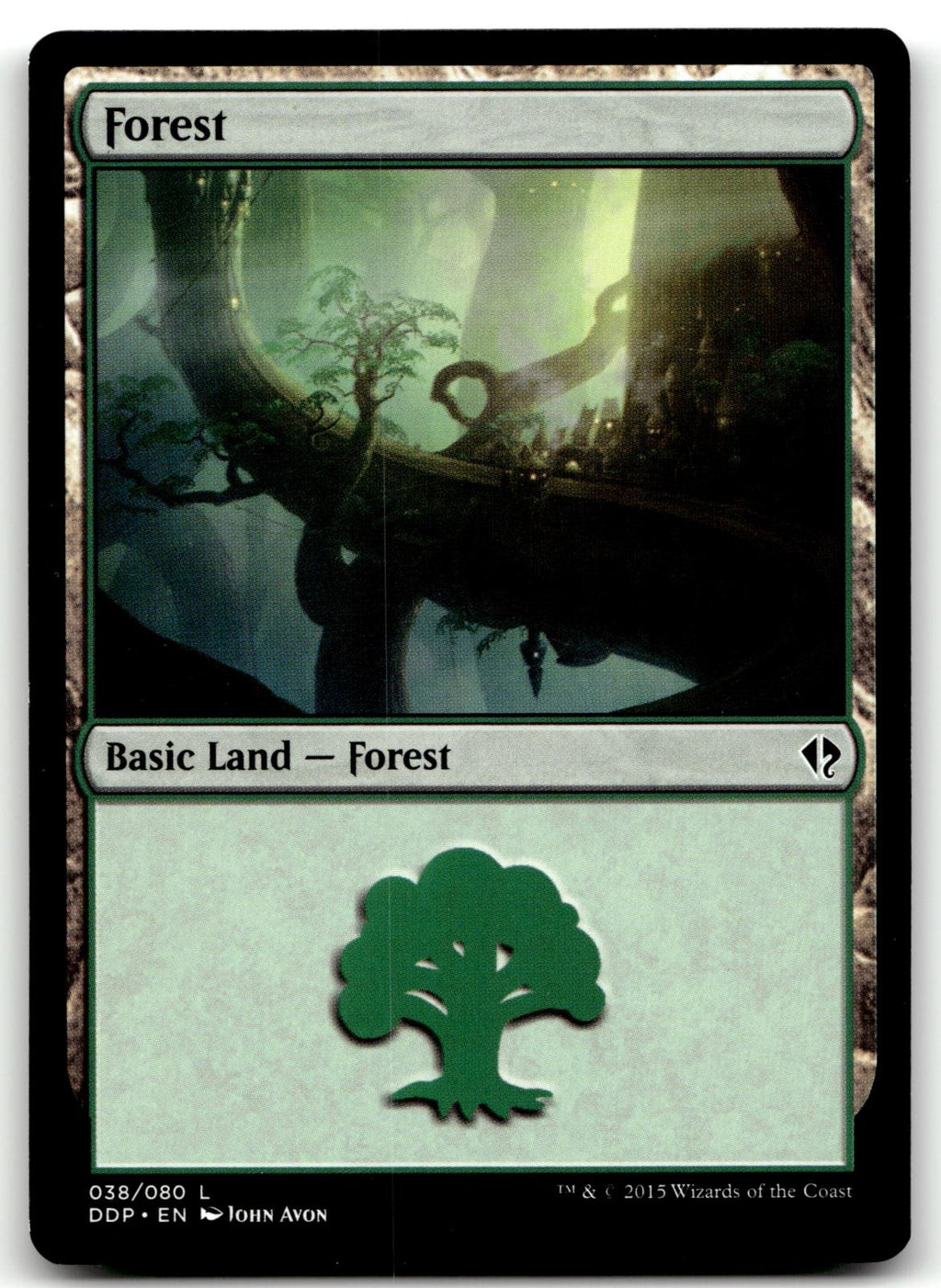 Forest (038) 38 Land Duel Decks: Zendikar vs. Eldrazi Magic: The Gathering NM