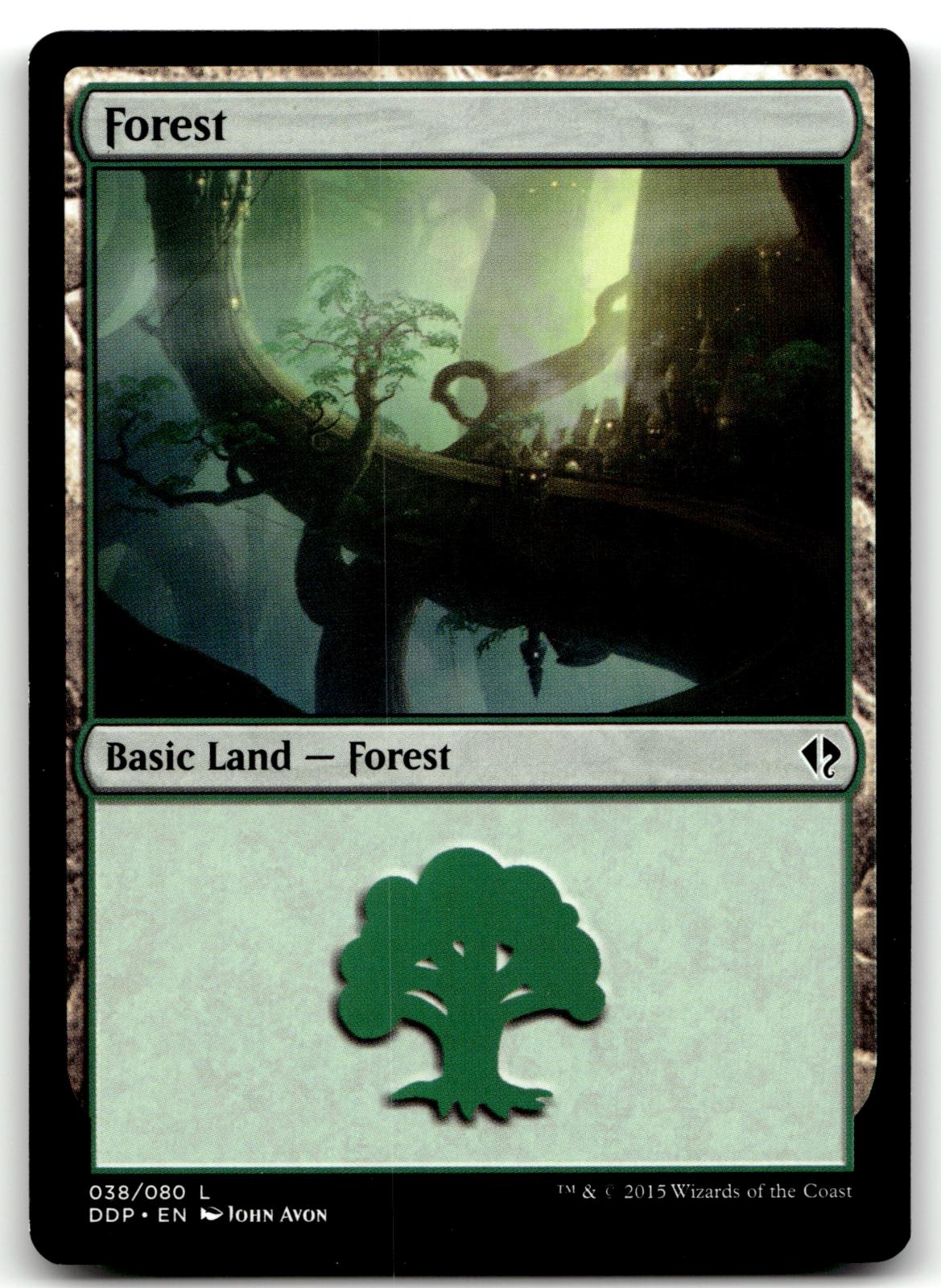 Forest (038) 38 Land Duel Decks: Zendikar vs. Eldrazi Magic: The Gathering NM