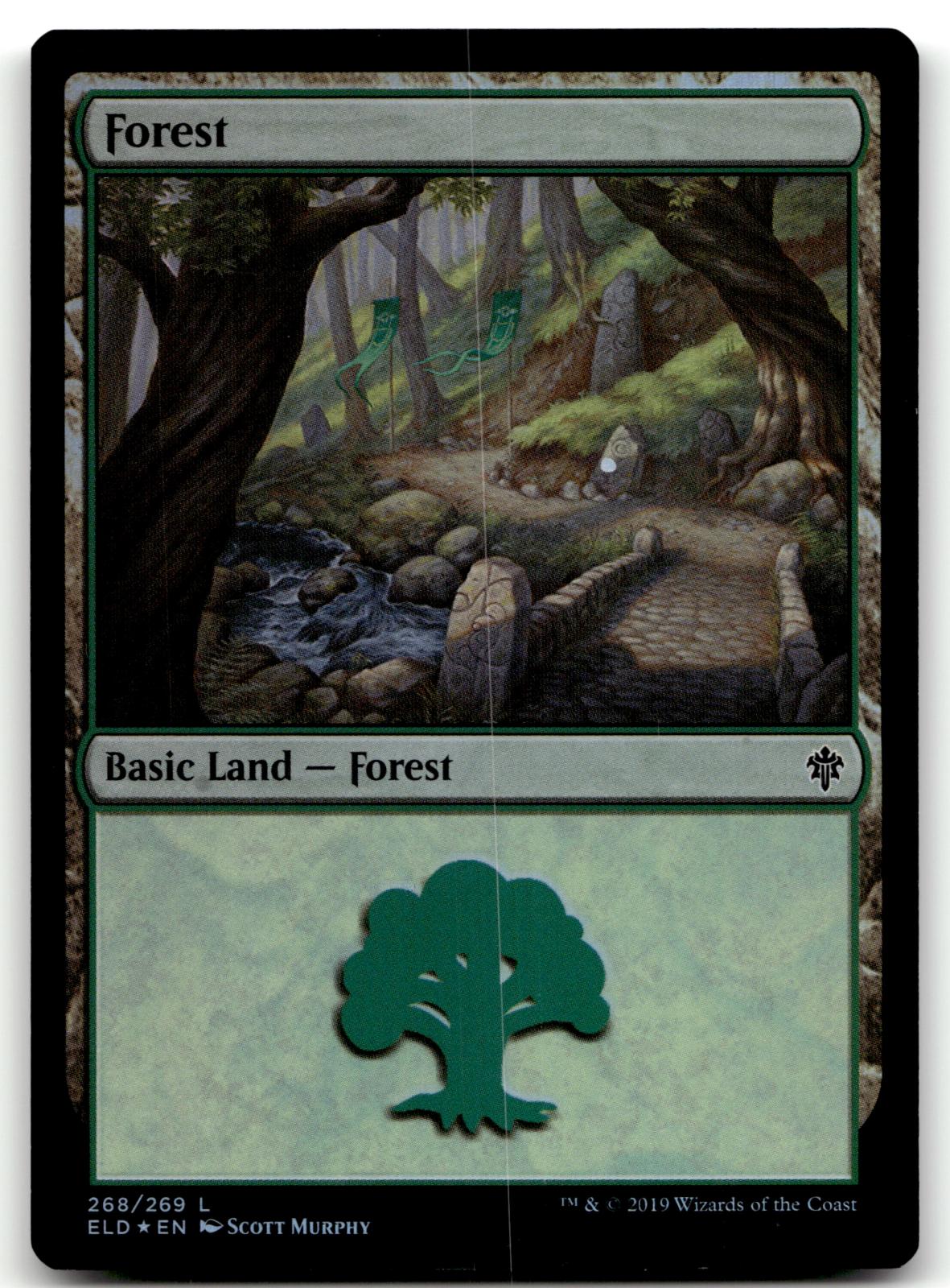 Forest (268) 268 Land Throne of Eldraine Magic: The Gathering Foil Near Mint