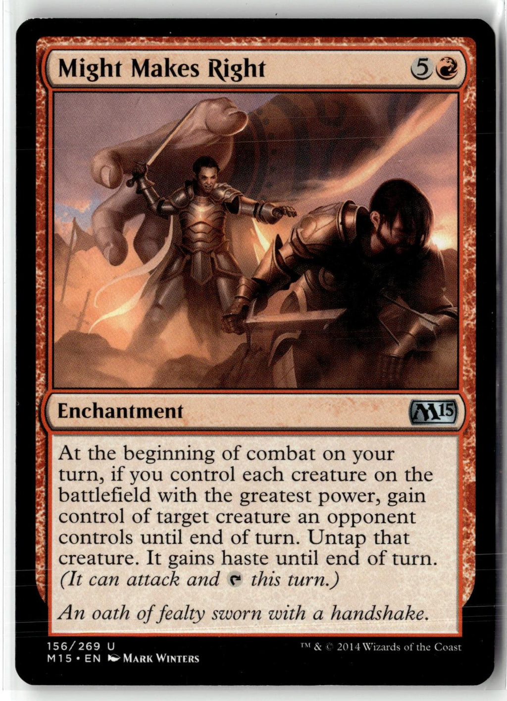 Might Makes Right 156 Uncommon Magic 2015 (M15) Magic: The Gathering Near Mint
