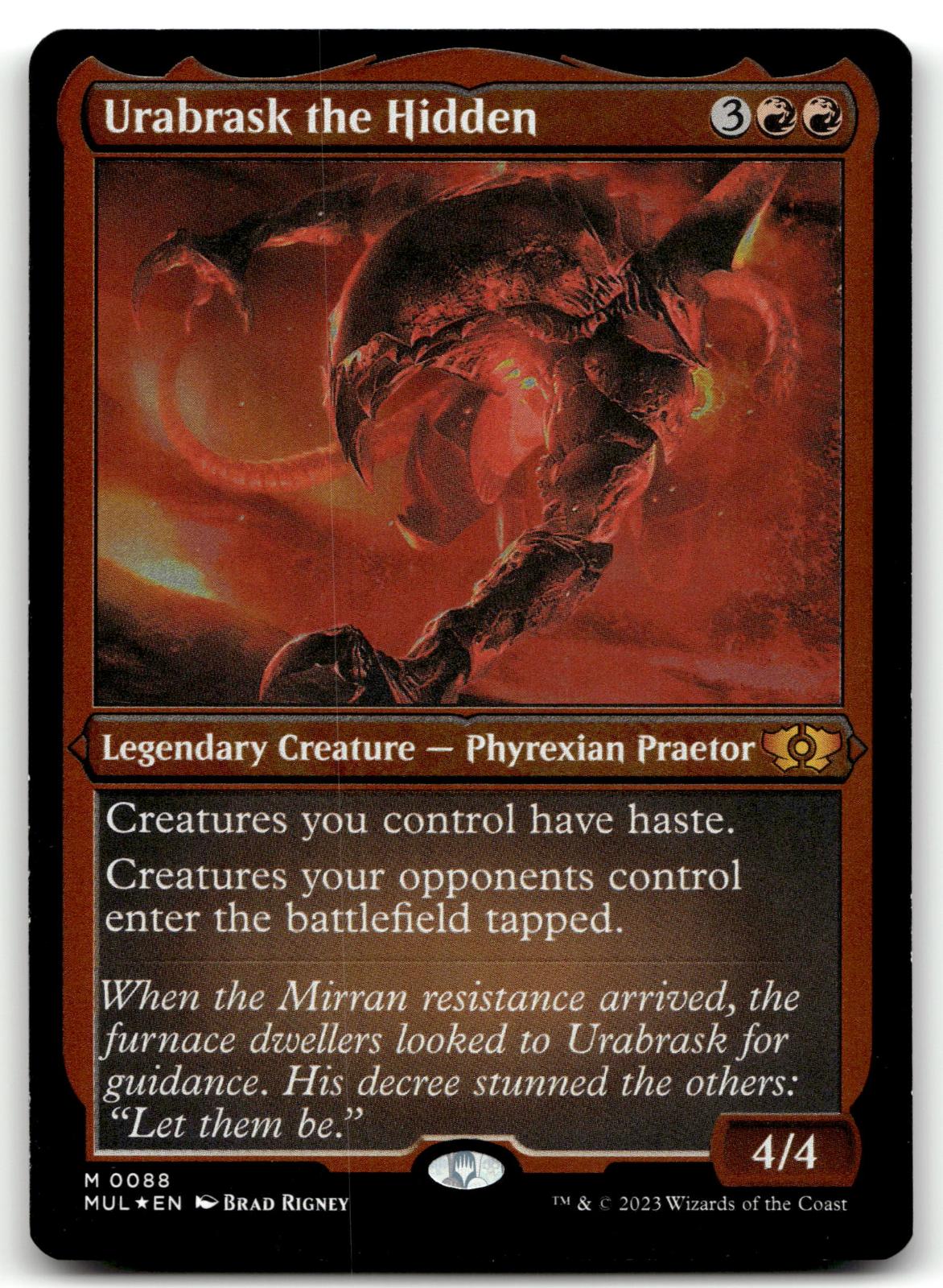 Urabrask the Hidden (Foil Etched) 88 March of the Machine: Multiverse Legends 