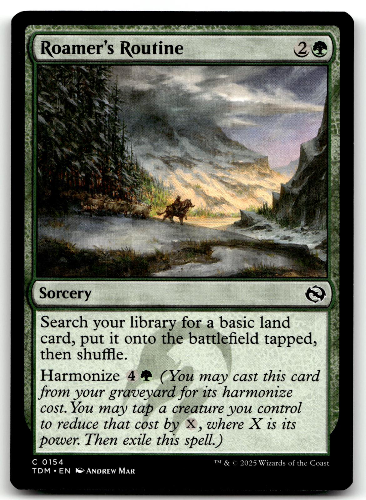 Roamer's Routine 154 Common Tarkir: Dragonstorm Magic: The Gathering Near Mint
