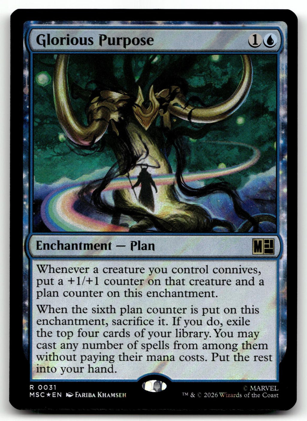 Glorious Purpose 31 Rare Commander: Marvel Super Heroes Magic: The Gathering NM