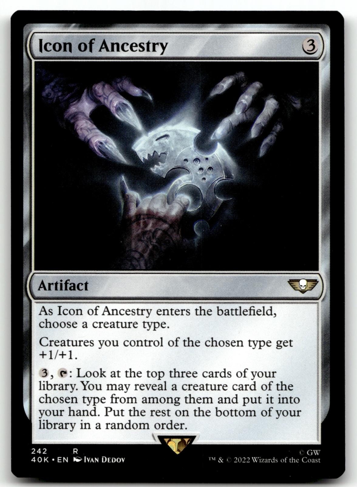 Icon of Ancestry 242 Universes Beyond: Warhammer 40,000 Magic: The Gathering NM