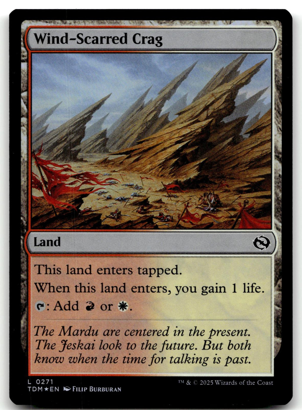 Wind-Scarred Crag 271 Land Tarkir: Dragonstorm Magic: The Gathering Foil NM