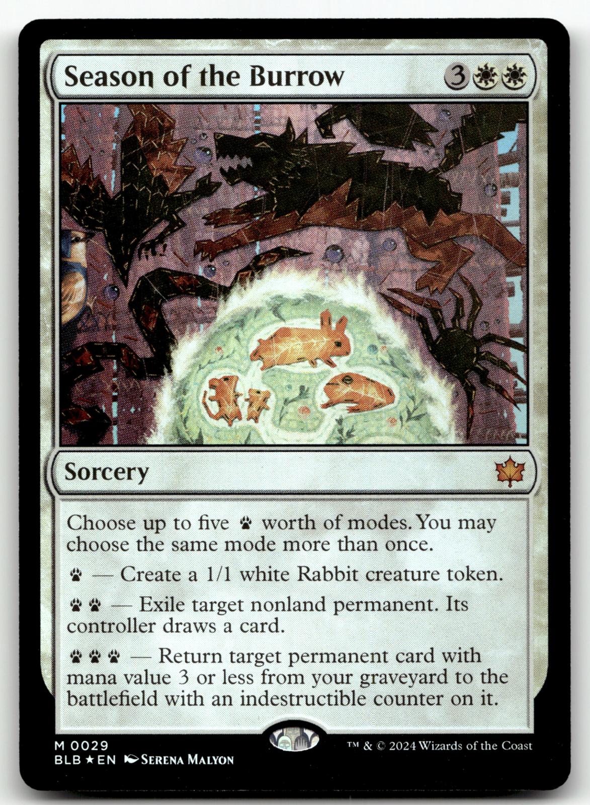 Season of the Burrow 29 Mythic Bloomburrow Magic: The Gathering Foil Near Mint