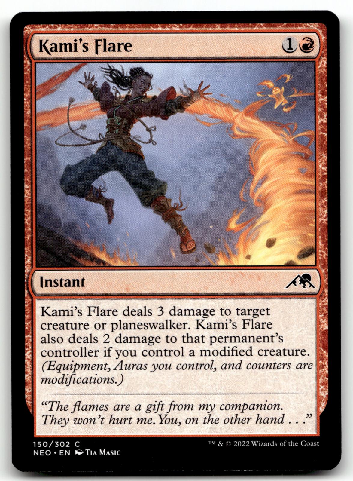 Kami's Flare 150 Common Kamigawa: Neon Dynasty Magic: The Gathering Near Mint