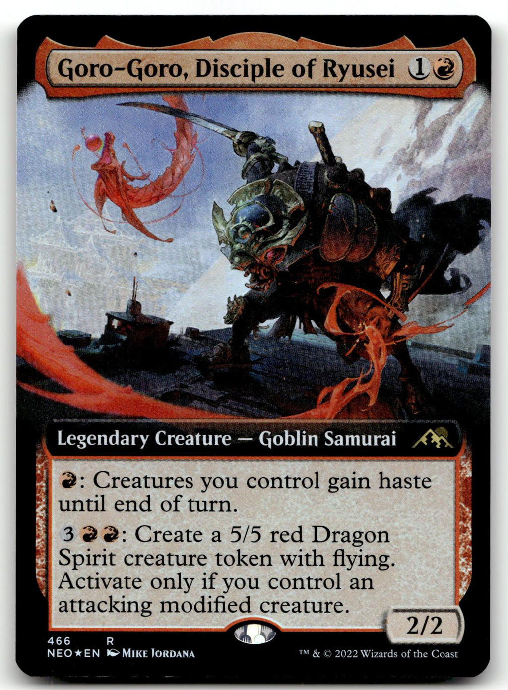 Goro-Goro, Disciple of Ryusei (Extended Art) 466 Kamigawa: Neon Dynasty Magic: The Gathering Foil NM
