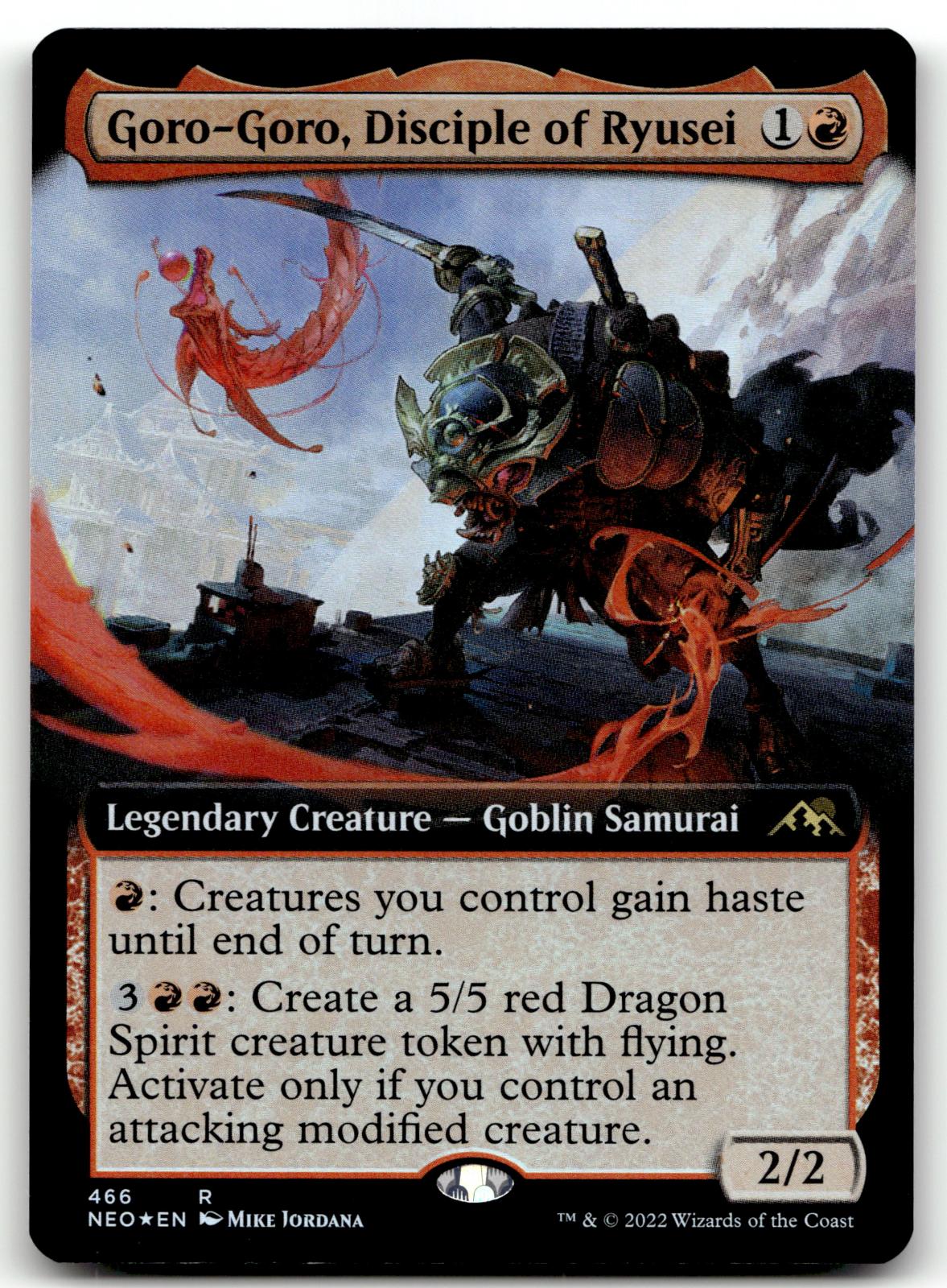 Goro-Goro, Disciple of Ryusei (Extended Art) 466 Kamigawa: Neon Dynasty Magic: The Gathering Foil NM