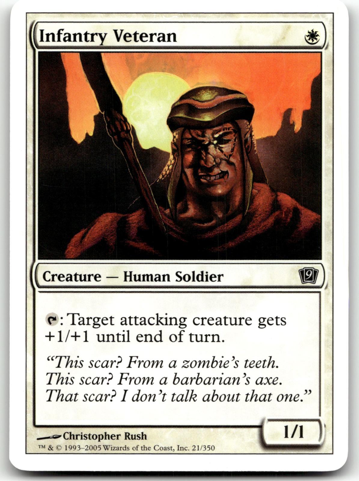 Infantry Veteran 21 Common 9th Edition Magic: The Gathering Near Mint