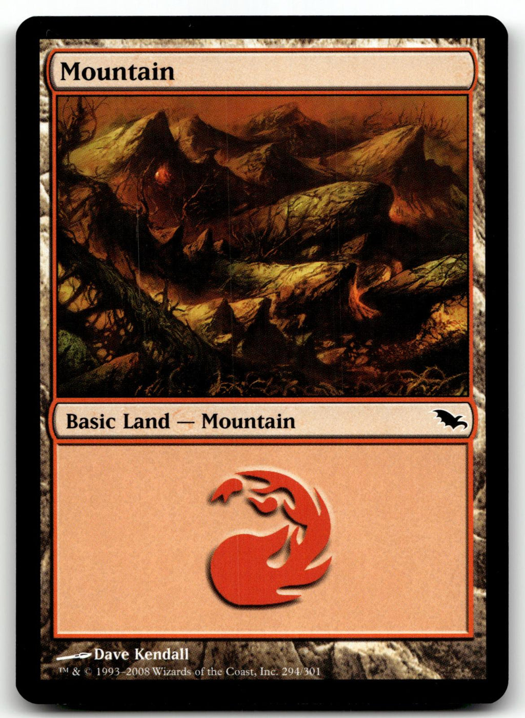Mountain (294) 294 Land Shadowmoor Magic: The Gathering Near Mint