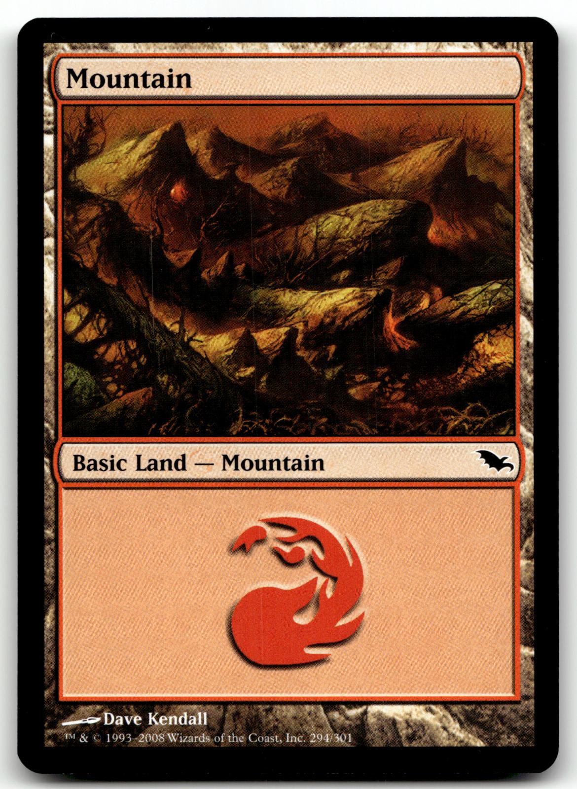 Mountain (294) 294 Land Shadowmoor Magic: The Gathering Near Mint